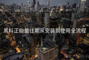 黑料正能量往期从安装到使用全流程