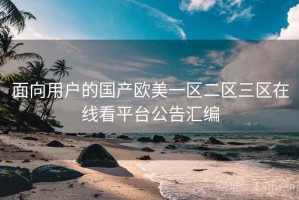 面向用户的国产欧美一区二区三区在线看平台公告汇编
