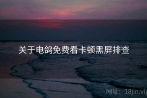 关于电鸽免费看卡顿黑屏排查