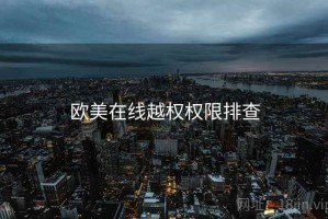 欧美在线越权权限排查