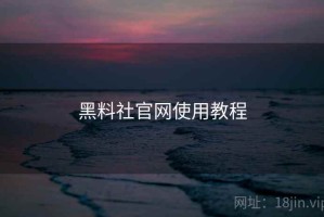 黑料社官网使用教程
