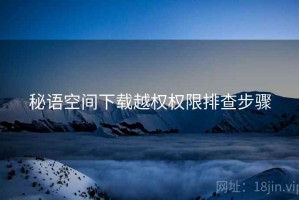 秘语空间下载越权权限排查步骤