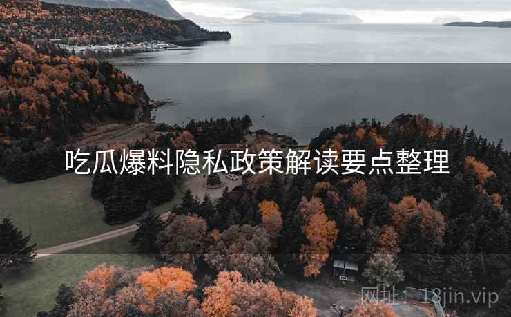 吃瓜爆料隐私政策解读要点整理