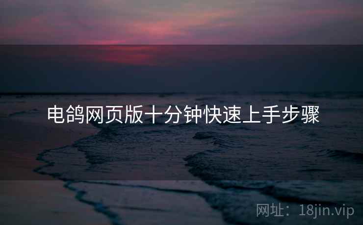 电鸽网页版十分钟快速上手步骤