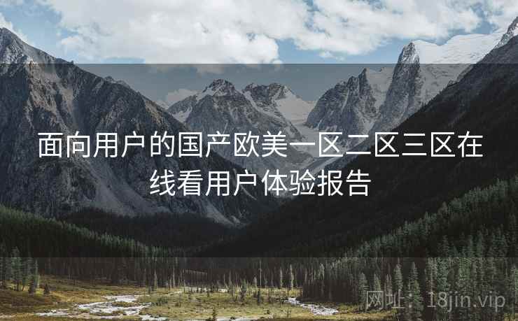 面向用户的国产欧美一区二区三区在线看用户体验报告