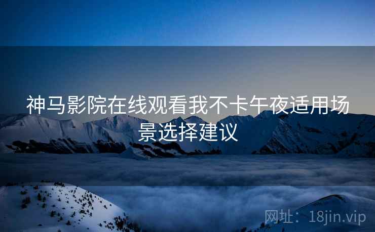 神马影院在线观看我不卡午夜适用场景选择建议