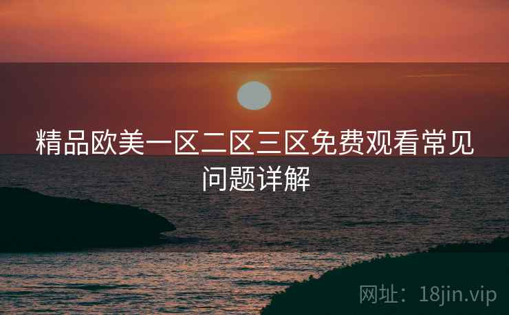 精品欧美一区二区三区免费观看常见问题详解