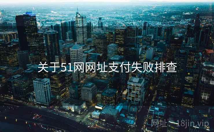 关于51网网址支付失败排查